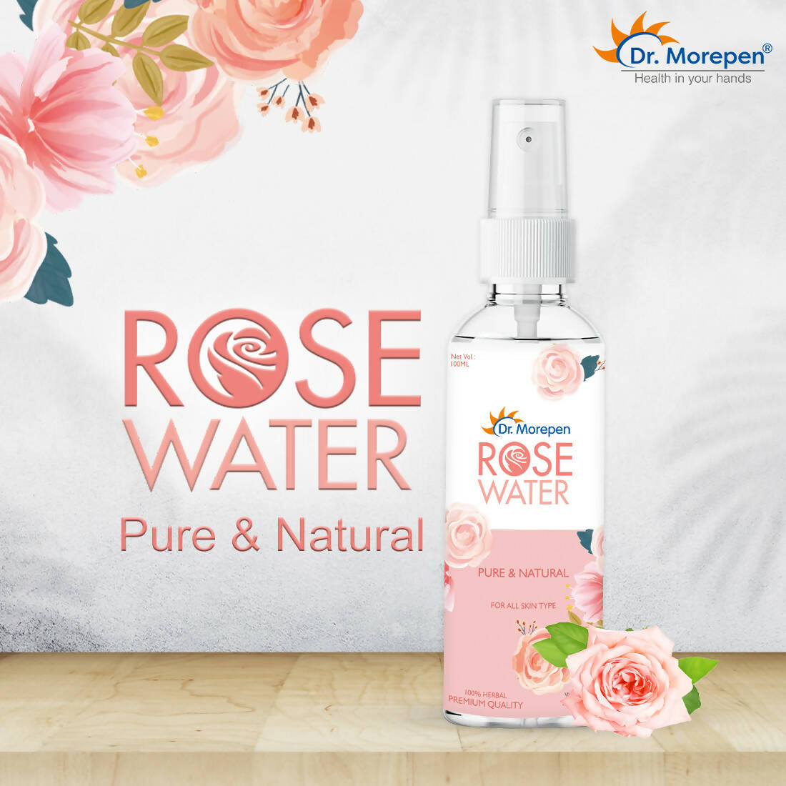 Dr. Morepen Pure & Natural Rose Water Spray - Distacart