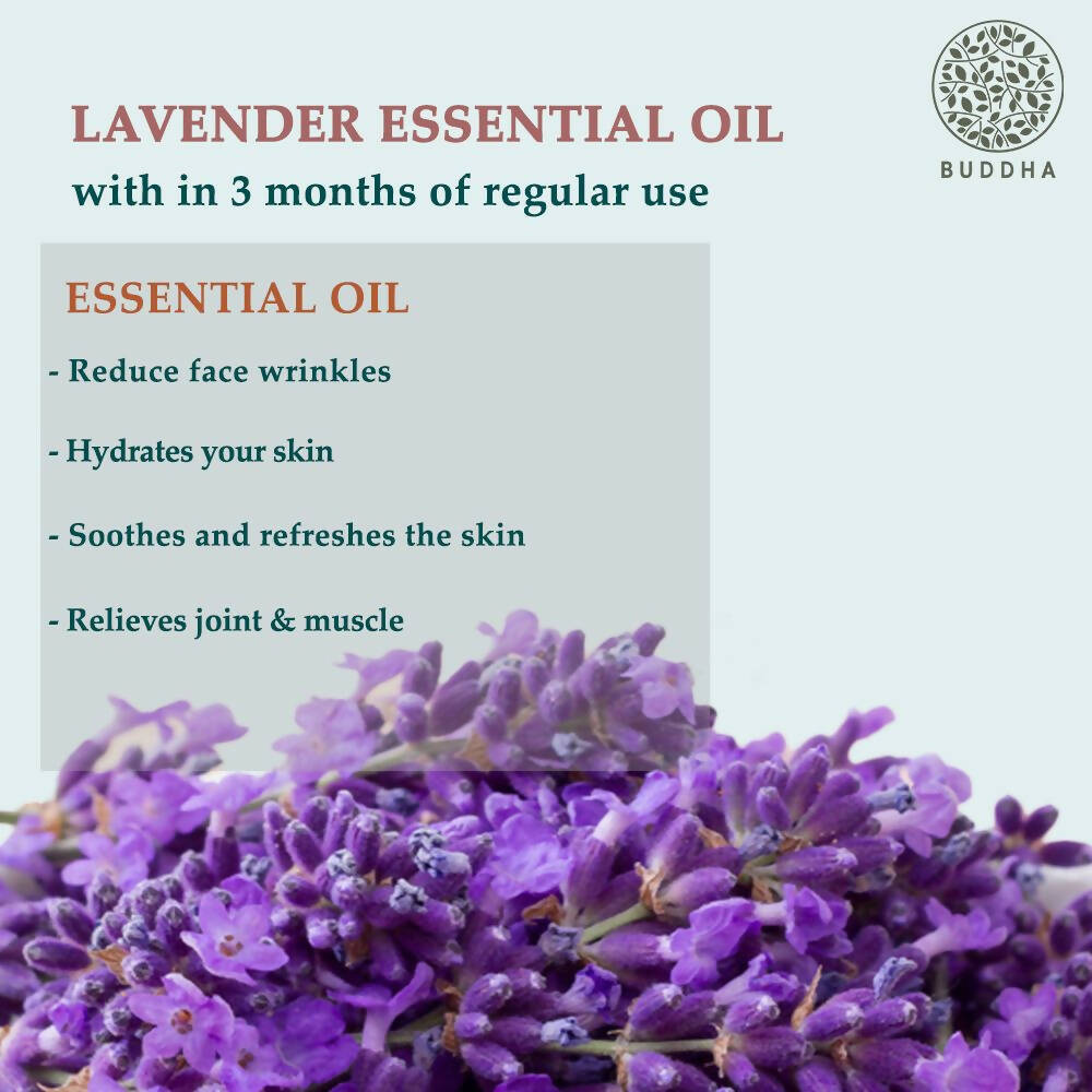 Buddha Natural Lavender Pure Essential Oil - For Healthy Hair, Skin, Sleep - Distacart