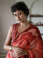 Thumbnail for Suta Maroon Floral Pure Cotton Saree - Distacart