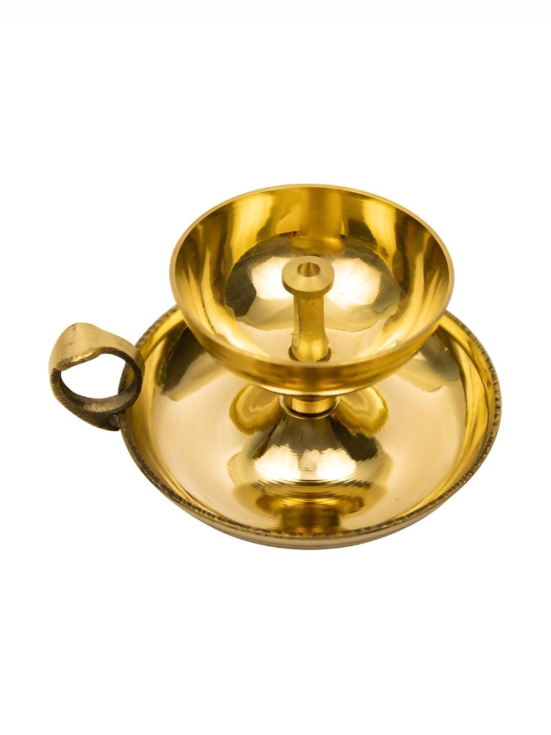 Spillbox Gold-Toned Brass Nandha Sampat Diya Pooja Essential - Distacart