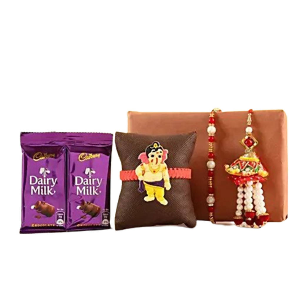 Family Rakhi Set With Dairy Milk Chocolates