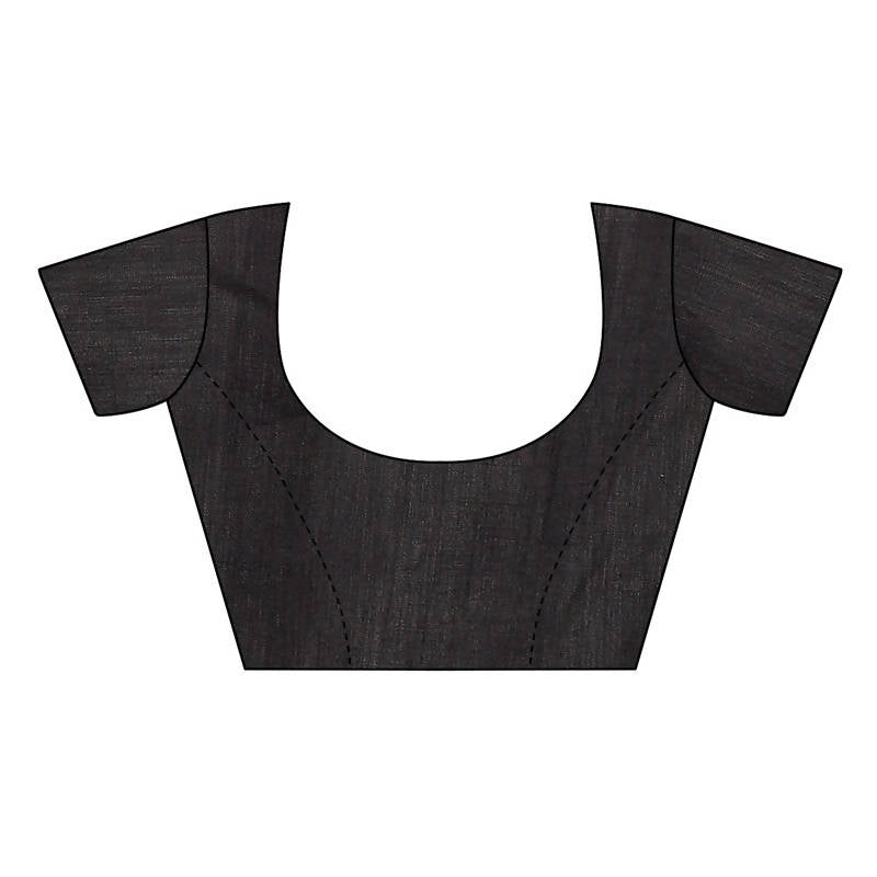 Vamika Rama Green Malai Silk Printed Saree (Zigzag Rama) Blouse