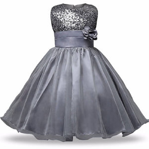 Asmaani Baby Girl Grey Color Satin A-Line Maxi Full Length Dress (AS-DRESS_22049) - Distacart