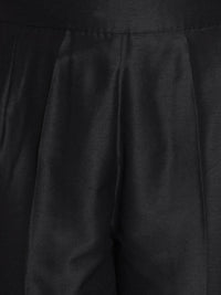 Thumbnail for Women Republic Black Cotton Blended Set with Attached Drape - Distacart