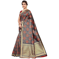 Thumbnail for Vamika Banarasi Jaquard Blue Weaving Saree (Banarasi 21)