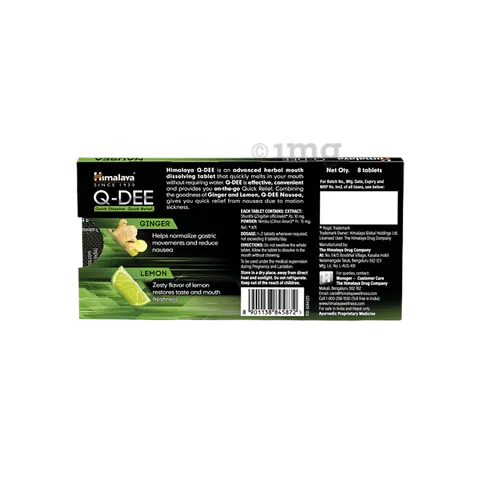 Himalaya Herbals Q-DEE Nausea Tablets - Distacart