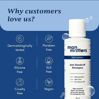 Man Matters 1% Ketoconazole Anti-Dandruff Shampoo - Distacart