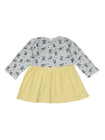 Thumbnail for NammaBaby Baby Girl's A-Line Mini Frock Dress - Yellow Grey - Distacart
