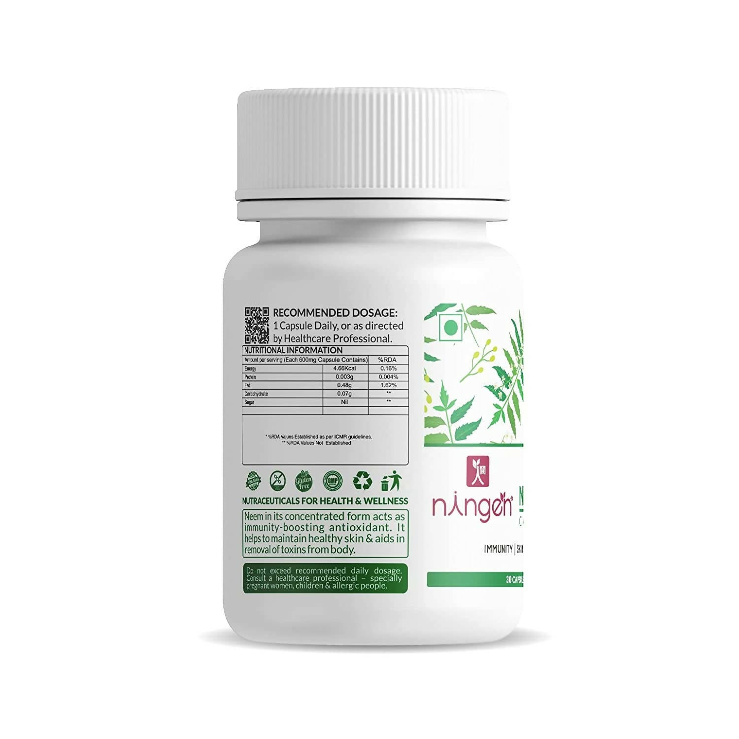 Ningen Neem Oil Capsules - Distacart
