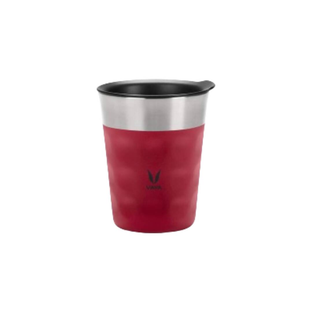Vaya Popcup Insulated Coffee Mug Tumbler With Lid - 250 ml (Red) - Distacart