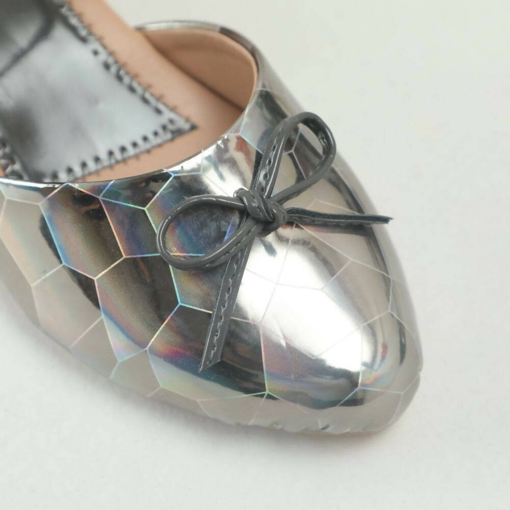 Tiny Bugs Girls Party Wear Ballerinas Heels - Dark Grey - Distacart