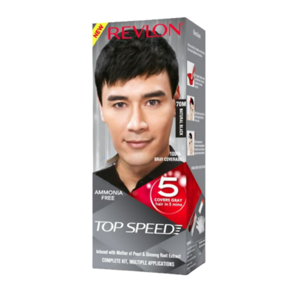 Revlon Top Speed Hair Color Small Pack Man - Natural Black 70m - Distacart