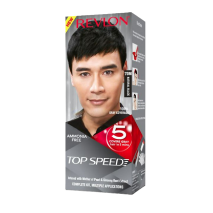 Revlon Top Speed Hair Color Small Pack Man - Natural Black 70m - Distacart