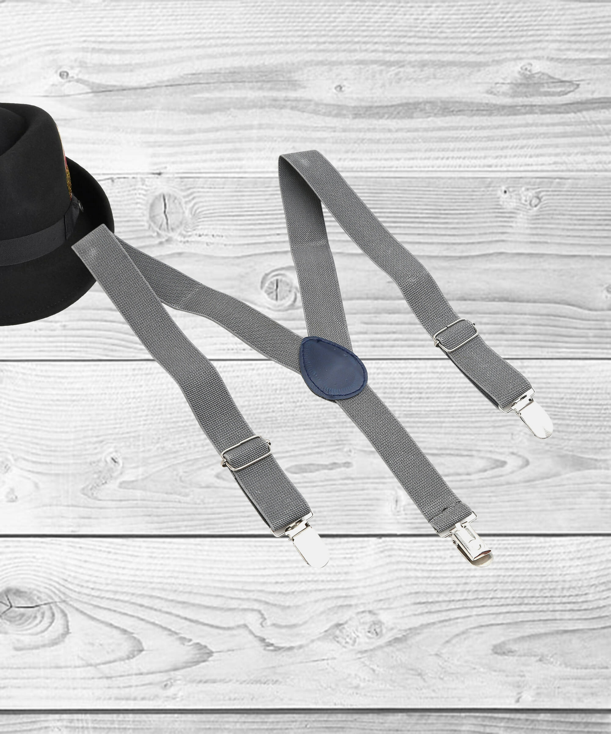 Manet Boys Solid Suspenders - Grey - Distacart