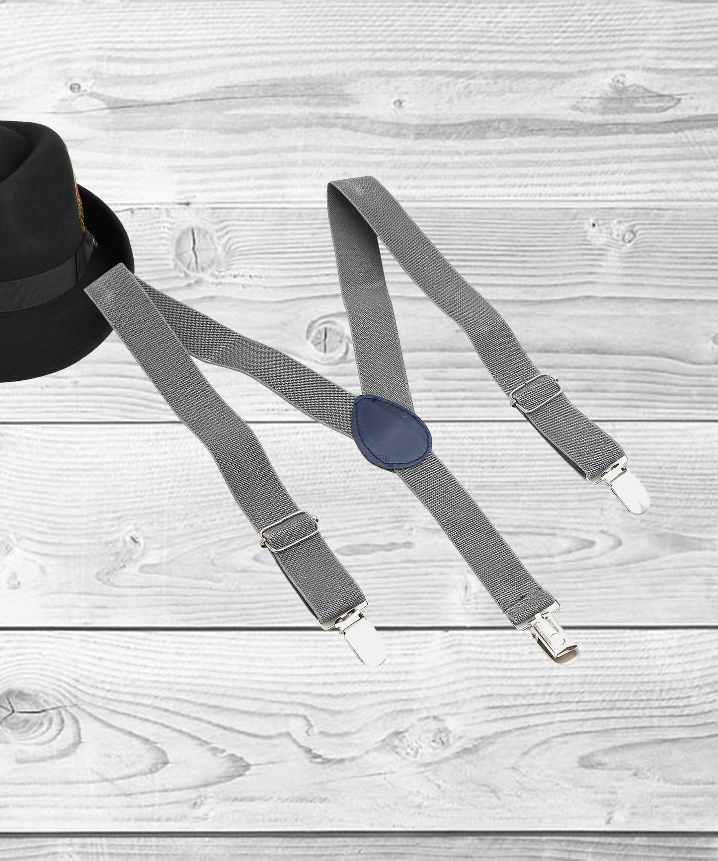 Manet Boys Solid Suspenders - Grey - Distacart