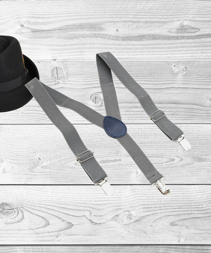 Manet Boys Solid Suspenders - Grey - Distacart