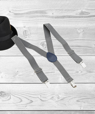 Manet Boys Solid Suspenders - Grey - Distacart