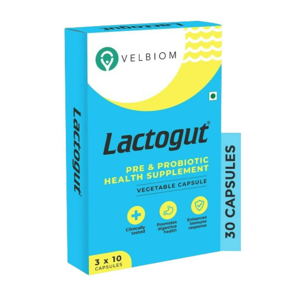 Velbiom Lactogut Probiotics Capsules - Distacart