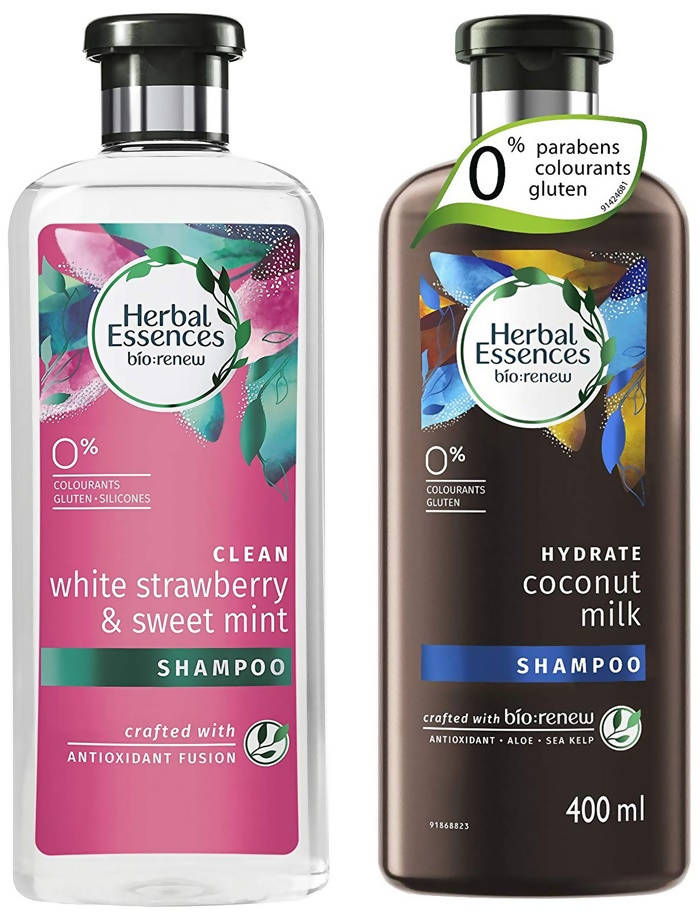 Herbal Essences bio: renew White Strawberry & Sweet Mint Shampoo And Coconut Milk Shampoo Combo