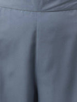 Thumbnail for FIORRA Women's Grey Poly Crepe A-Line Kurta Set - Distacart