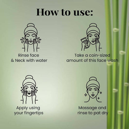 NutriGlow NATURAL'S Bamboo Charcoal Face Wash - Distacart