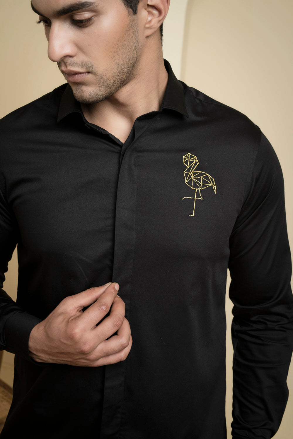 Perto Crane Designer Men's Shirt by Hilo Designs - Distacart