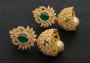AD Emeralds 4 in 1 Earrings