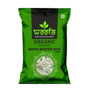 Weefa Organic White Beaten Rice Thick Poha - Distacart