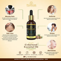 Thumbnail for Tamas Pure Ayurveda 100% Organic Cedarwood Essential Oil - USDA Certified Organic - Distacart