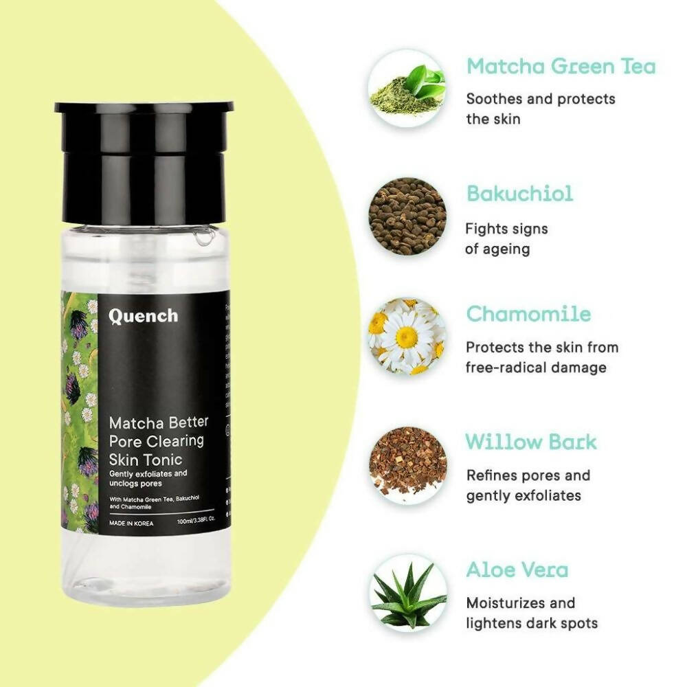Quench Botanics Matcha Better Pore Clearing Skin Tonic - Distacart