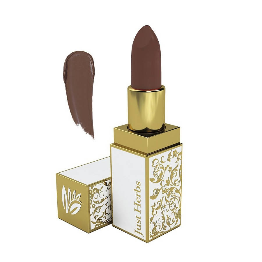Just Herbs Herb Enriched Ayurvedic Lipstick (Aakshi_12_Medium_Nude_Brown) (4.2 Gm) - Distacart