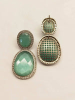 Thumbnail for Smart Dangler Earringss With Rhino Stone Border Mint Green Earrings For Women and Girls By House of Ree - Distacart