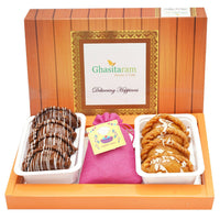 Thumbnail for Ghasitaram Assorted Box of Gujiyas, Chocolate Gujiyas and Thandai - Distacart