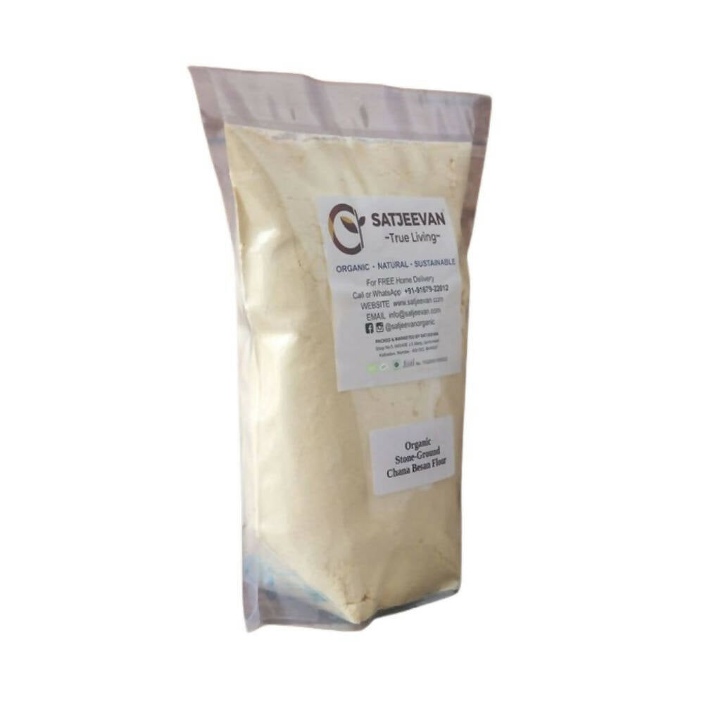 Satjeevan Organic Stone-Ground Chana Besan Flour - Distacart