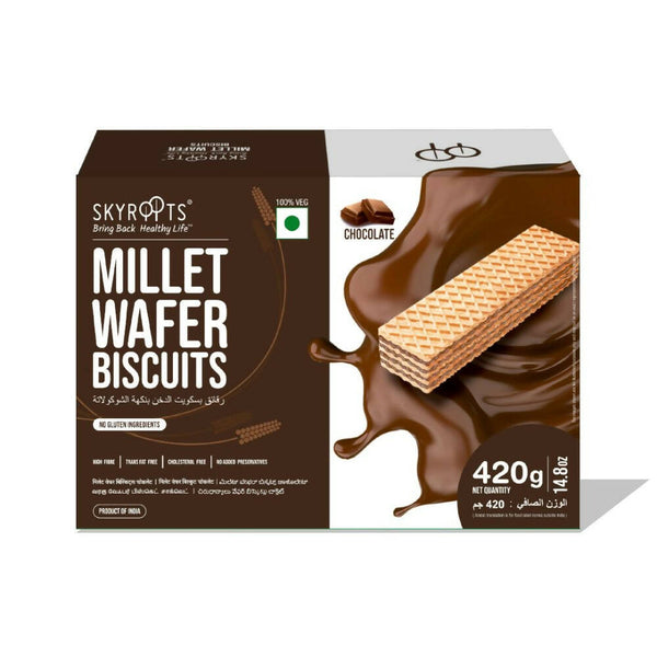 Skyroots Millet Wafer Biscuits Chocolate - Distacart