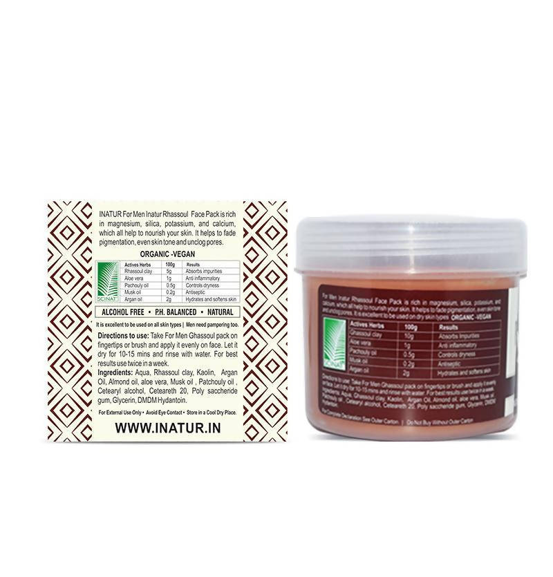 Inatur Rhassoul Face Mask For Men