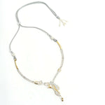 Thumbnail for Mominos Fashion Johar Kamal Silver-Plated American Diamond Choker Set - Distacart