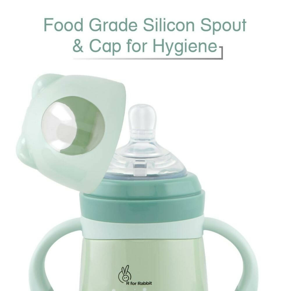 R for Rabbit Steebo Giffy Stainless Steel 2 in 1 Baby Spout Sipper Cup-Green(300ml) - Distacart