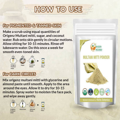 Herbs Botanica 100% Natural Multani Mitti Powder - Distacart
