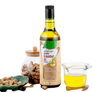 Azafran Organic Groundnut Oil (Cold Pressed) - Distacart
