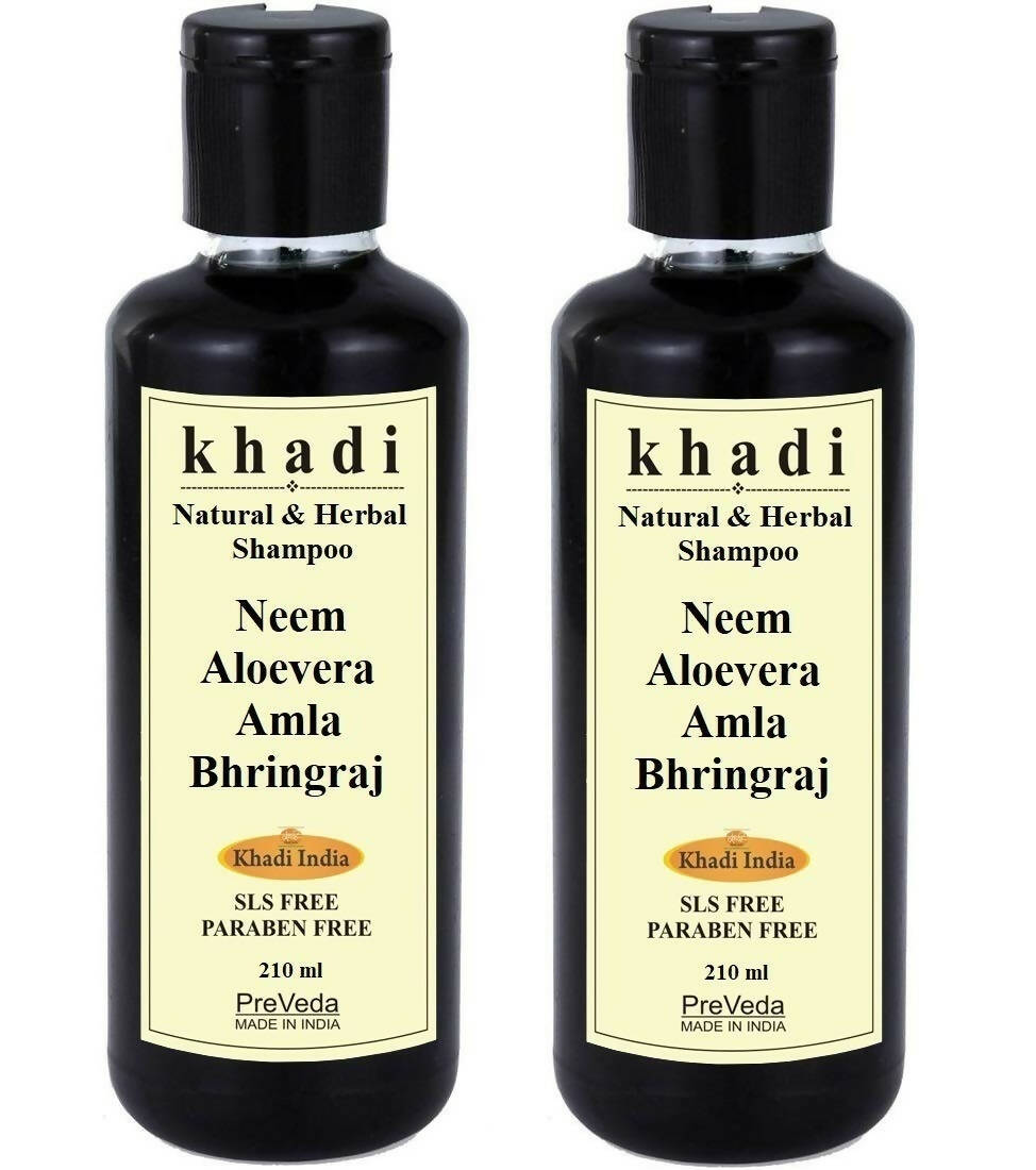 PreVeda Khadi Neem Aloevera Amla Bhringraj Shampoo - Distacart