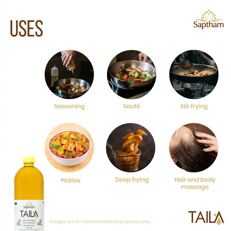 Saptham Taila 100% Wood Pressed Mustard Oil - Distacart