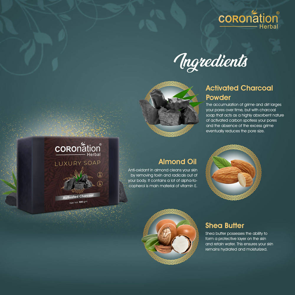 Coronation Herbal Activated Charcoal Luxury Soap - Distacart