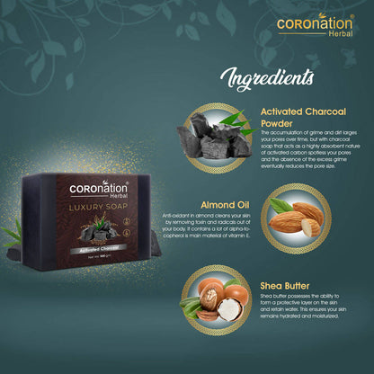 Coronation Herbal Activated Charcoal Luxury Soap - Distacart