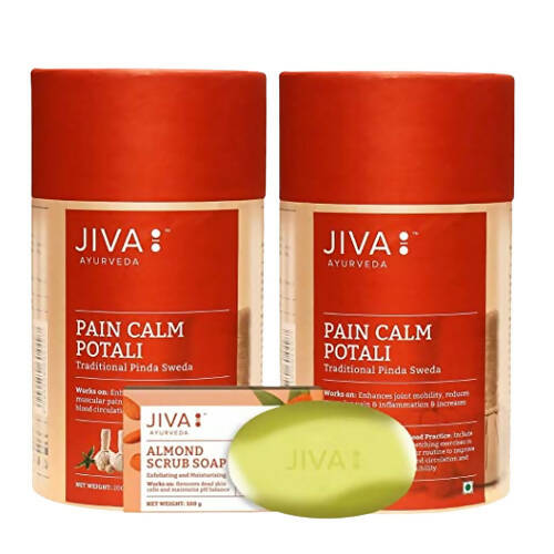 Jiva Ayurveda Pain Calm Potali with Almond Soap Free Combo - Distacart
