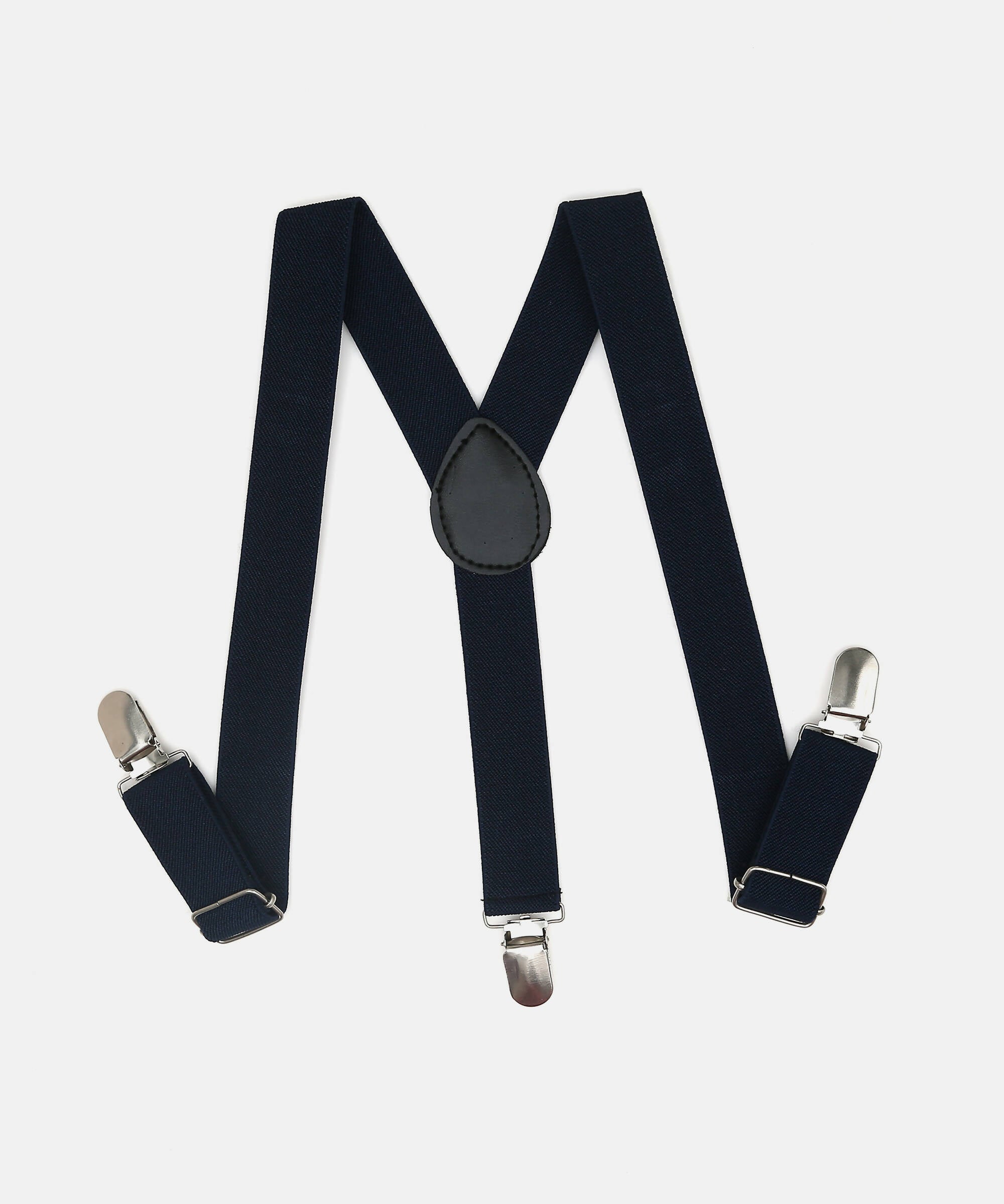 Manet Boys Solid Suspenders - Navy Blue - Distacart