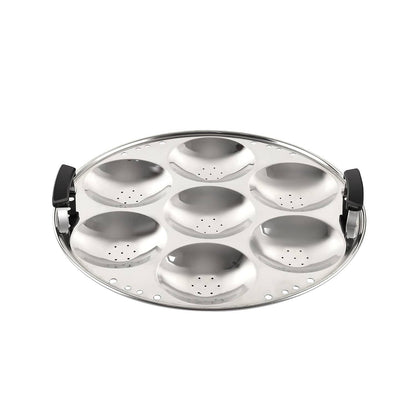 Cello Stainless Steel Induction Base Idli Cooker (Idly Maker) And Multi Kadhai With 6 Plates - Distacart