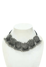 Thumbnail for Mominos Fashion Johar Kamal Silver-Plated Brass Finish Lotus Design Choker For Women - Distacart