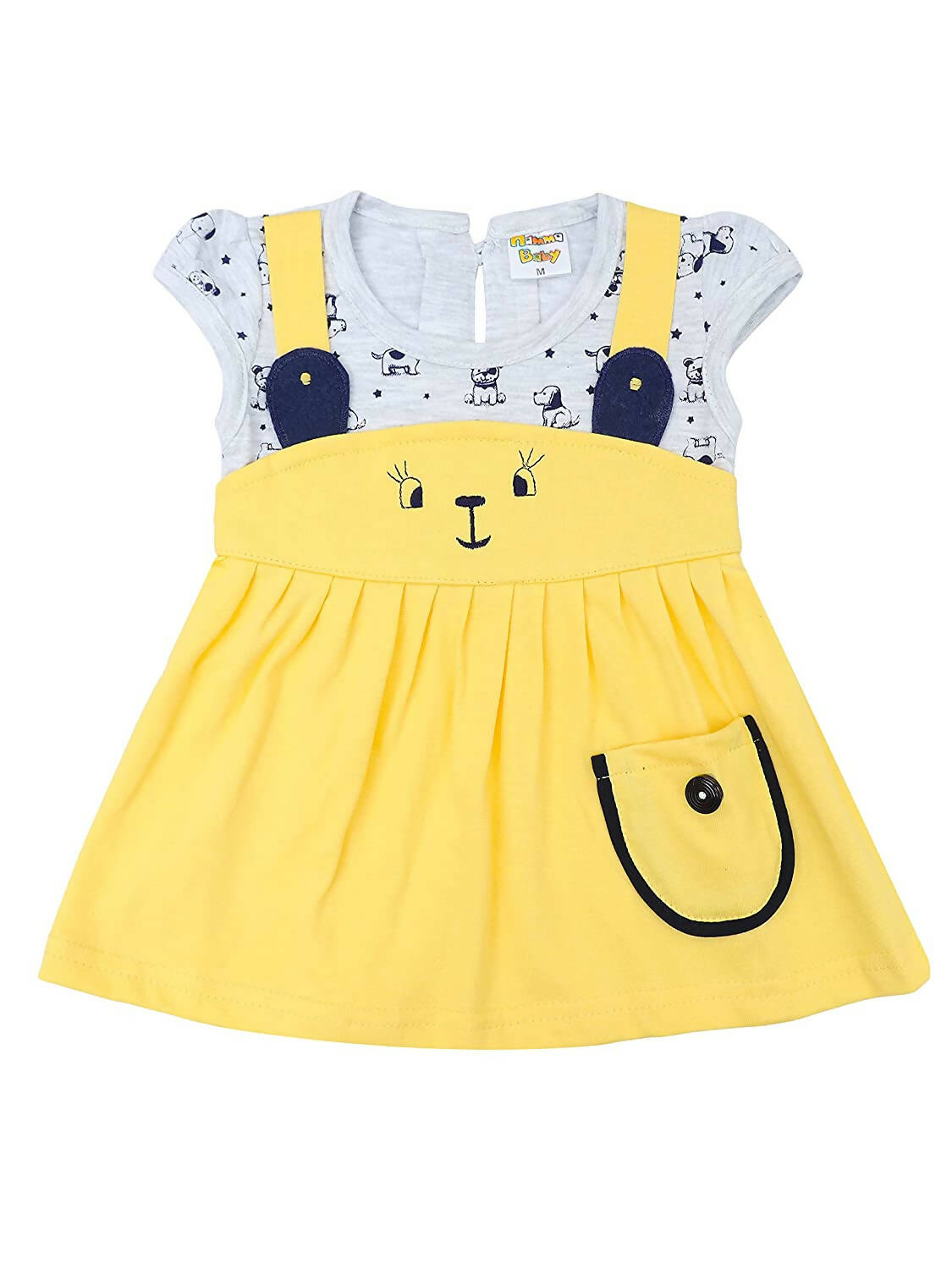 NammaBaby Baby Girl''s A-Line Mini Frock Dress - Yellow - Distacart