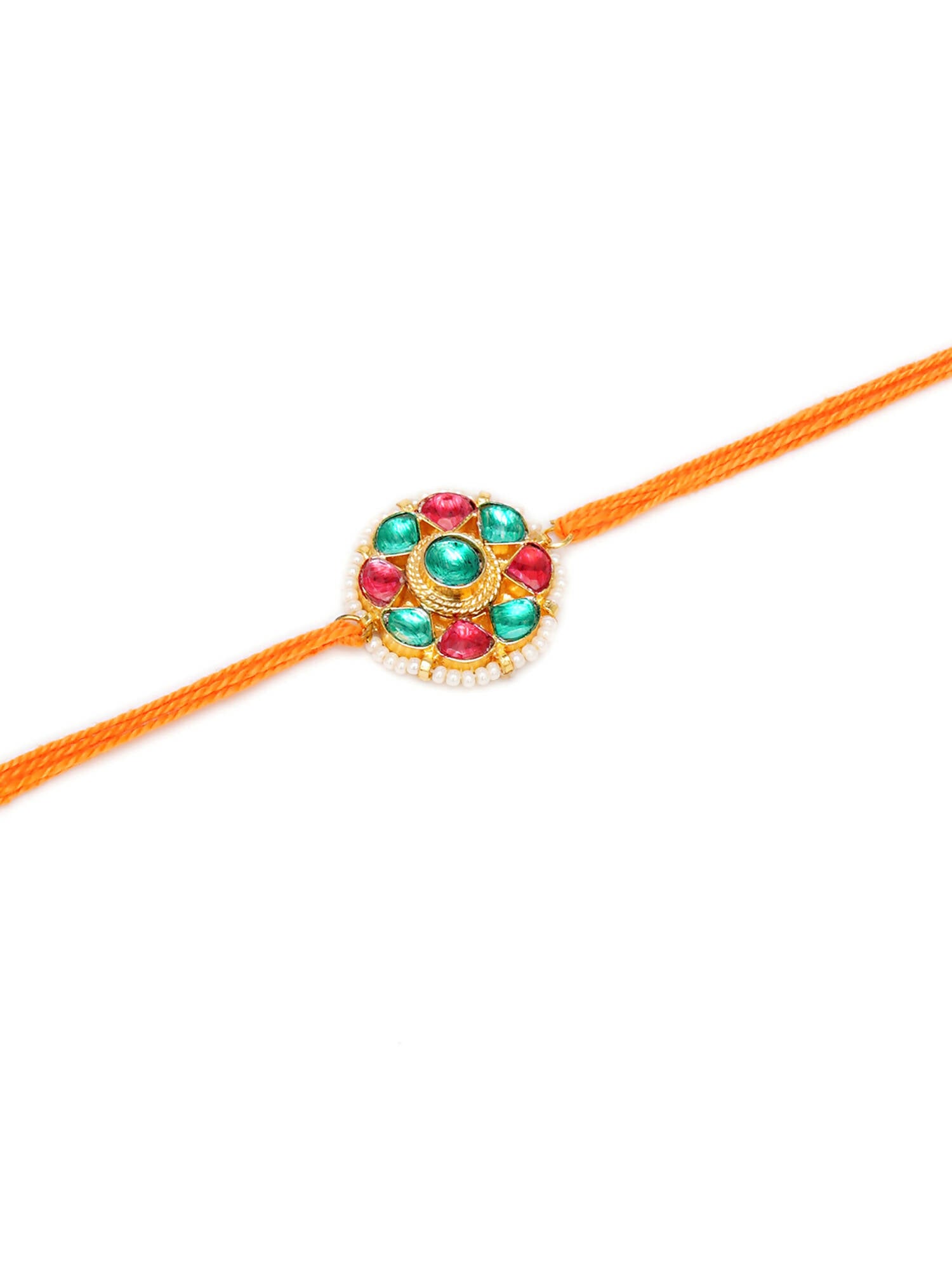 Designer kundan Rakhi - Ruby Raang - Distacart
